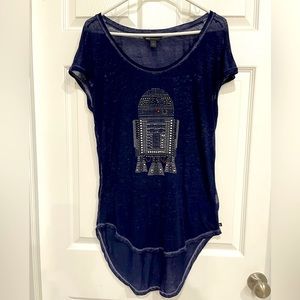 Star Wars R2D2 Rock & Republic Beaded Burnout Tee